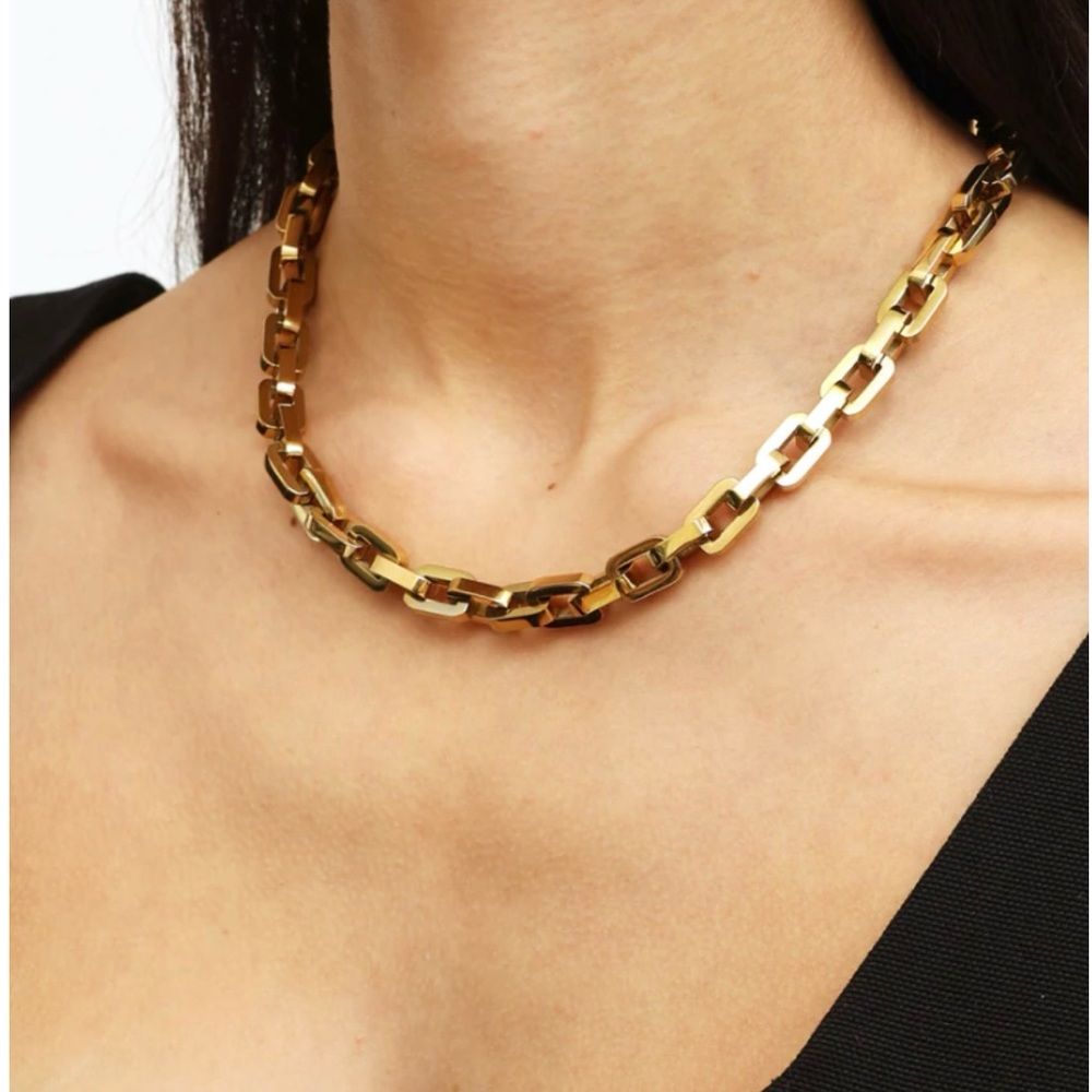 NWOT Eddie Borgo supra link necklace gold